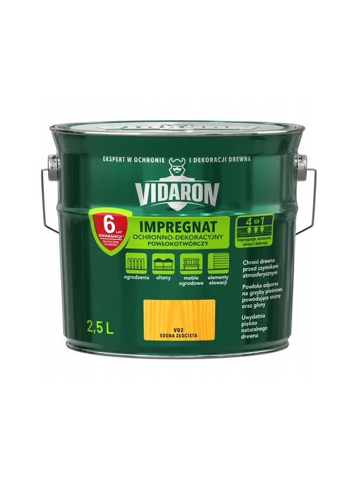 Пропитка для дерева Видарон V02 Золотистая сосна 2,5 л.