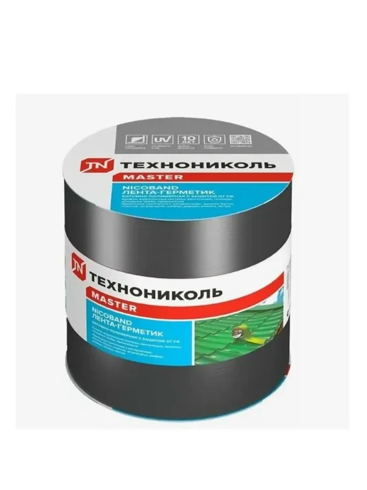 Битумная кровельная лента NICOBAND 3 м х 7,5 см темно-серая