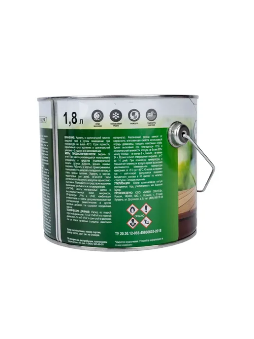 Масло для дерева террас и полов, слоновая кость, 1.8 л