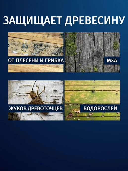 Антисептик для дерева невымываемый концентрат 1:9 1 кг