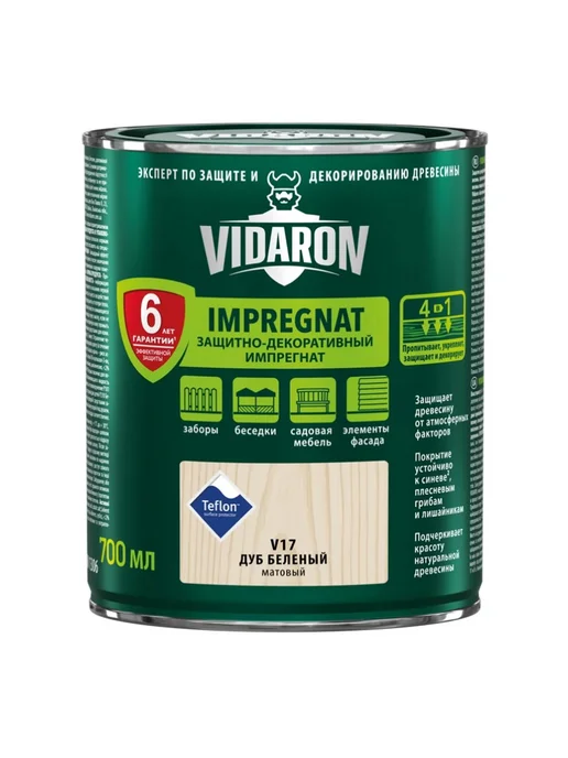 Пропитка для дерева Видарон V17 Выбеленный дуб 0,7 л.