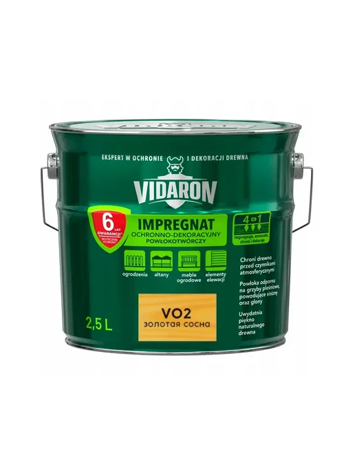 Пропитка для дерева Видарон V02 золотая сосна 2,5 л.