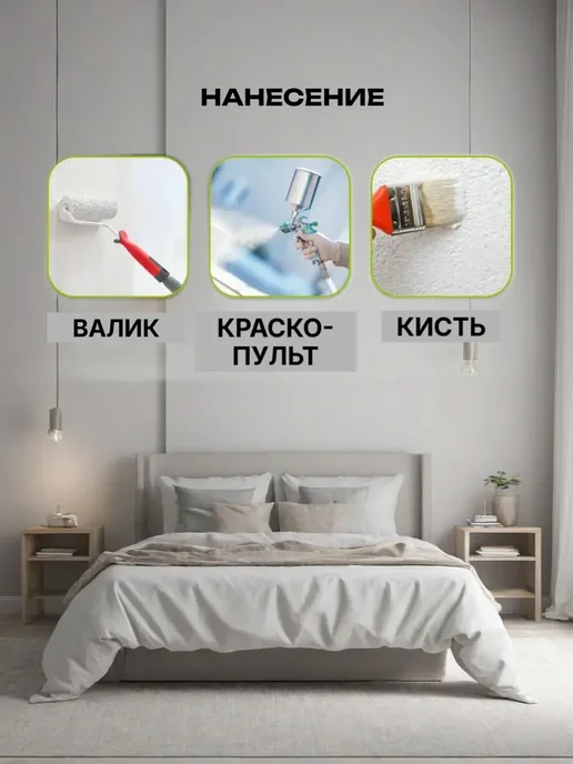 Краска для интерьеров латексная белоснежная матовая 5 л