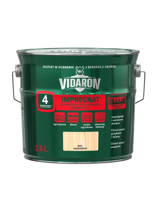 Пропитка для дерева Видарон V01 бесцветная 2,5 л.